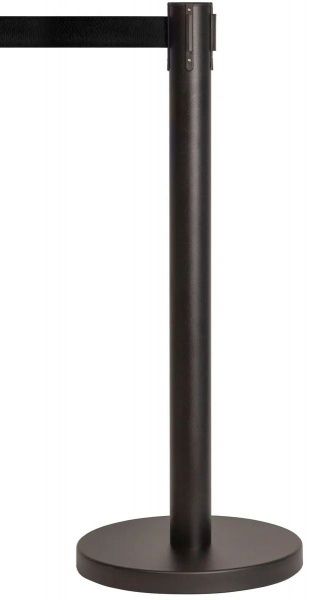Стойка ограждения с вытяжной лентой (черная), 5 м., сталь окрашенная в Санкт-Петербурге - картинка, изображение, фото